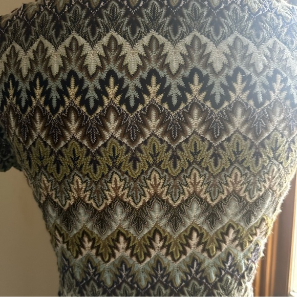 Vintage 90’s Collar V-Neck Jalate Limited Multicolor Women's Acrylic Knit Top M - Picture 12 of 14